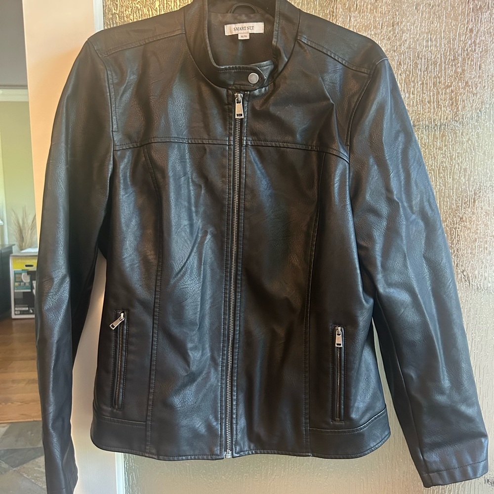 Smart Set Black Faux Leather Jacket